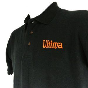 ULTIMA Vintage Computer Fantasy RPG Video Game Employee Uniform Polo Shirt